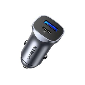 Car Charger UGREEN CD130 24W PD+USB QC3.0 Silver 30780