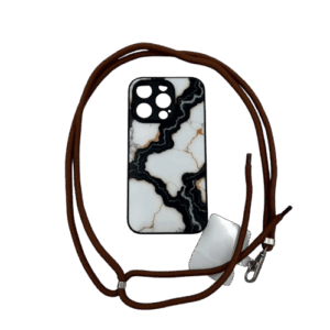 Θήκη iPhone 15 Pro με κορδόνι λαιμού & σχέδιο Marble