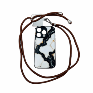 Θήκη iPhone 16 Pro με κορδόνι λαιμού & σχέδιο Marble
