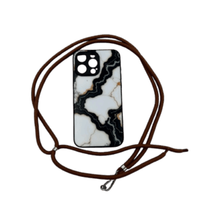 Θήκη iPhone 15 Pro Max με κορδόνι λαιμού και σχέδιο Exotic Marble