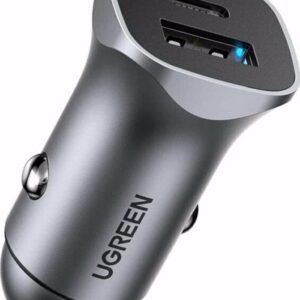 Car Charger UGREEN CD130 24W PD+USB QC3.0 Silver 30780
