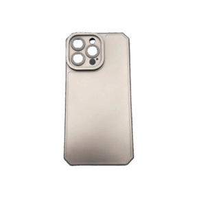 Θήκη Metallic με γωνίες για iPhone 14 Pro Max - μπεζ