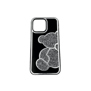Θήκη Glitter Bear για iPhone 14 Pro Max - μάυρο