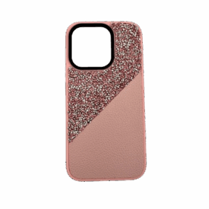 Θήκη Half Glitter για iPhone 14 Pro - ροζ