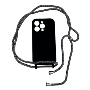 Θήκη Σιλικόνης με λουράκι για iPhone 14 Pro- μαύρο