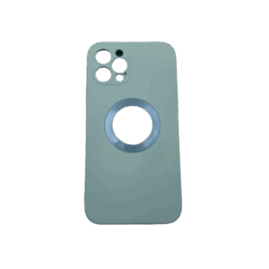 Θήκη Σιλικόνης με διάφανο κύκλο για iPhone 12 Pro- τιρκουάζ