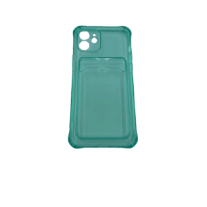 Θήκη με Υποδοχή κάρτας για iPhone 12 - διάφανο/ τιρκουάζ