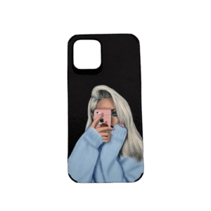 Θήκη Σιλικόνης με σχέδιο "Selfie" για iPhone 12 - μαύρο