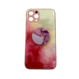 Θήκη Σιλικόνης με Pop Socket για iPhone 11 Pro - ροζ