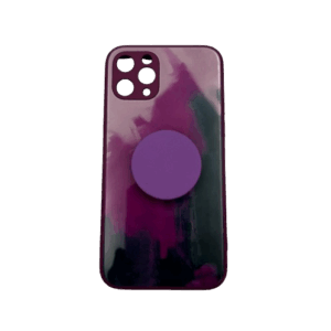 Θήκη Σιλικόνης με Pop Socket για iPhone 11 Pro - μπορντό
