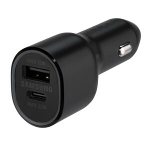 Samsung Φορτιστής Αυτοκινήτου Μαύρος με Θύρες: 1xUSB 1xType-C