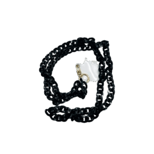 Μαύρη ακρυλική Αλυσίδα λαιμού crossbody για κινητό τηλέφωνο 120cm