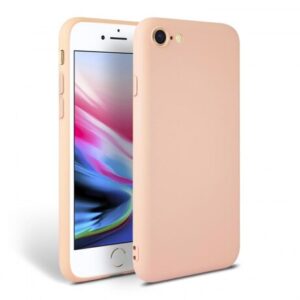 Θήκη Liquid Silicon inos Apple iPhone 8/iPhone SE (2020) L-Cover Σομόν