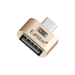 Αντάπτορας Earldom OTG OT01 USB 2.0 σε Micro USB Χρυσό