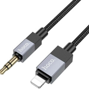 Cable AUX Jack 3,5mm (male) to Lightning (male) Hoco 1m UPA32A black