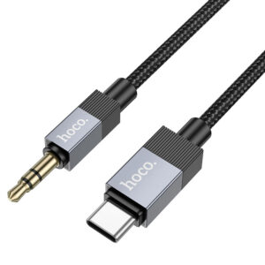 Cable AUX Jack 3,5 mm (male) to USB-C (male) Hoco 1 m UPA32B black